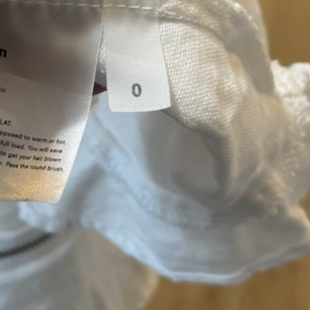 Reformation Puff Sleeve Linen Mini Dress White Womens Size 0 - Picture 10 of 10